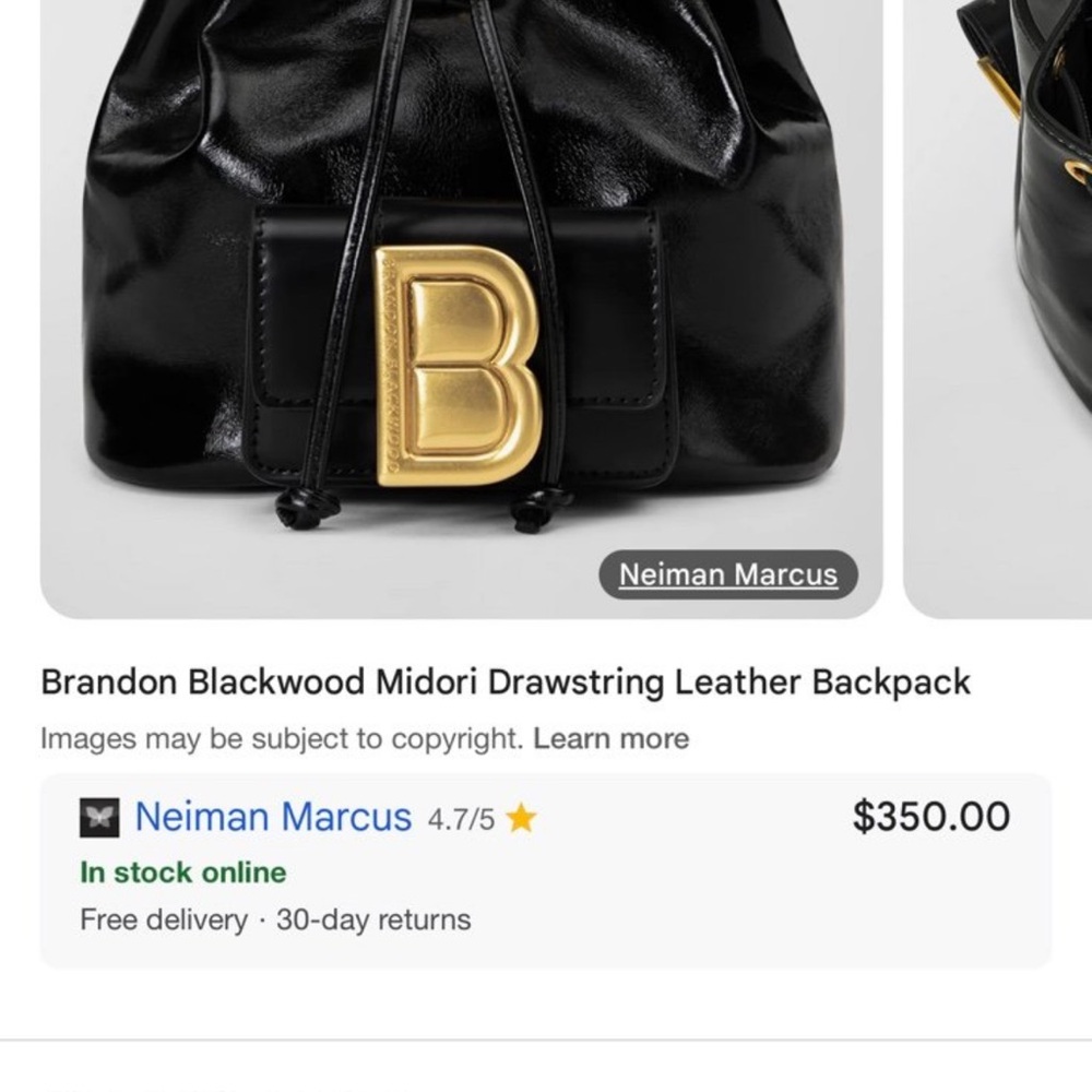 Brandon Blackwood Black Leather Backpack
